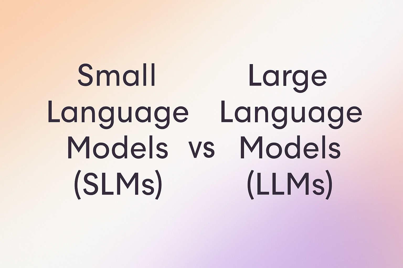 Small Language Models vs Large Language Models: Why Tiny Is the Future of Agentic AI